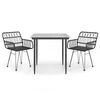vidaXL Garden Dining Set Black