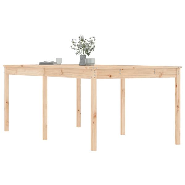 vidaXL Garden Table Natural Wood Solid Pine Wood 80.1 x 39.4 x 29.9 in
