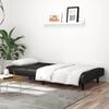vidaXL Sofa Bed Black Faux leather, wood, plastic, foam 2-Seater