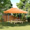 vidaXL Party Tent Orange Oxford fabric with PVC coating, Powder-coated steel