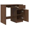 vidaXL Desk Brown Oak Engineered Wood 33.9 x 19.3 x 29.9 in Desk