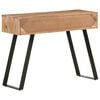 vidaXL Console Table Natural Acacia, Black Solid Acacia wood, Steel