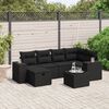 vidaXL Garden Sofa Set Black