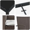 vidaXL Garden Dining Set 7 pcs Brown and Black PE Rattan