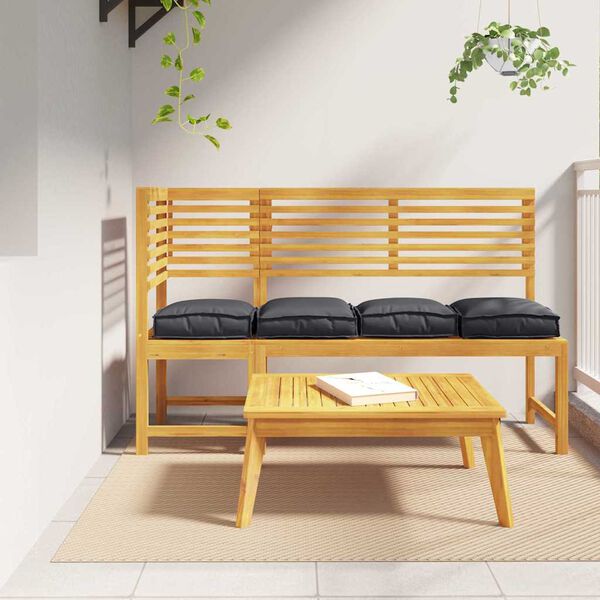 vidaXL Pallet Cushion for suitable for Seat 4 pcs Black 40 x 40 x 8 cm