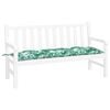 vidaXL Garden Bench Cushion Leaf Pattern Green 100% Polyester Oxford fabric