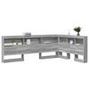 vidaXL Storage Headboard Grey Sonoma 47.24 in Engineered Wood