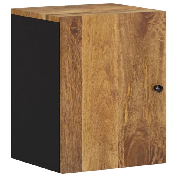vidaXL Bathroom Wall Cabinet Honey brown and black