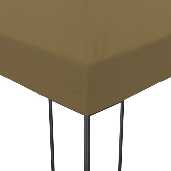 vidaXL Gazebo Taupe Steel frame, Polyester fabric with PA coating Large