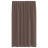 vidaXL Voile Curtains with Rod Pockets 2 pcs Brown