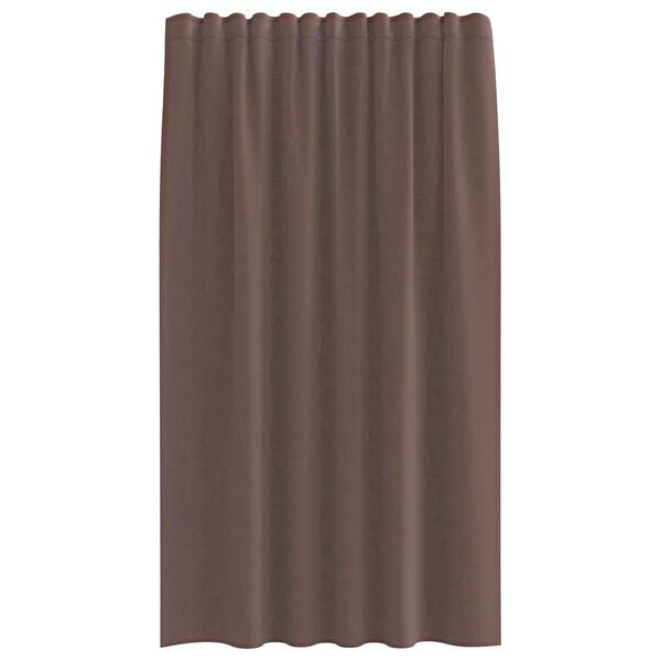 vidaXL Voile Curtains with Rod Pockets 2 pcs Brown