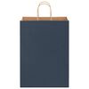 vidaXL Paper Bags 50 pcs with Handles Blue 12.6x6.7x17.3"