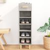 vidaXL Shoe Cabinet Concrete Grey 11.8x13.8x41.3" Engineered Wood