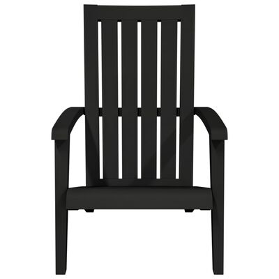 vidaXL Patio Adirondack Chair Black Polypropylene