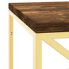 vidaXL Coffee Table Gold, Multicolor Stainless steel, Solid reclaimed wood