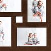vidaXL Photo Frame Dark Brown MDF Small Collage Photo Frame