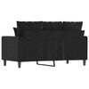 vidaXL 2-seater Sofa Black Velvet (100% polyester), Metal, Textilene