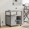 vidaXL Office Cabinet with Charging Station with Wheel Grey sonoma