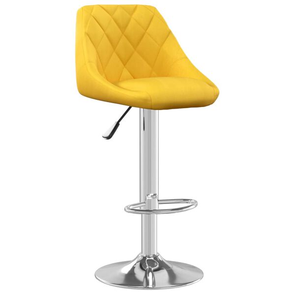vidaXL Bar Stool Set of 2 Mustard yellow