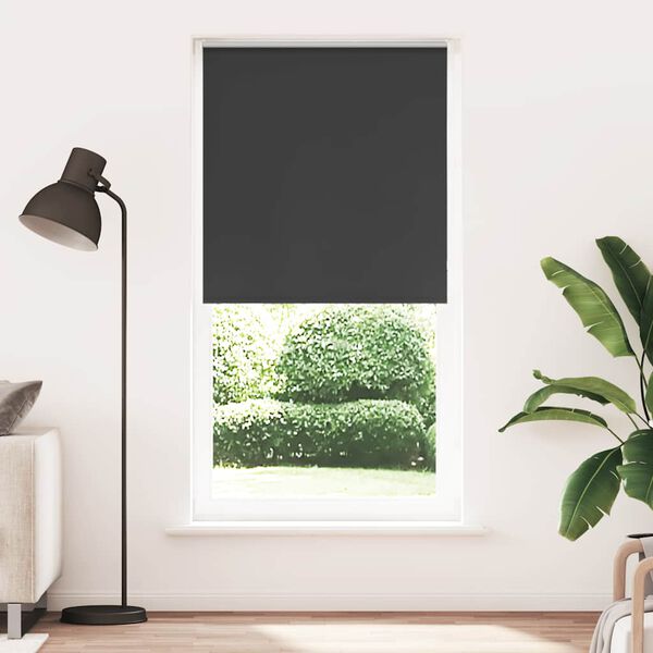 vidaXL Roller Blind Black 100% polyester 39.4 x 90.6 in