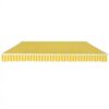 vidaXL Awning Yellow and White Aluminum Large UV-resistant materials