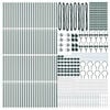 vidaXL Fence Post Other 52 pcs Grey 1.26 x 1.26 x 70.87 in Steel
