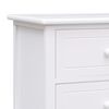 vidaXL TV Cabinet White Solid Paulownia wood Medium TV Cabinet