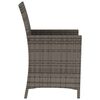 vidaXL Bistro Set Gray PE rattan, powder-coated steel, solid acacia wood
