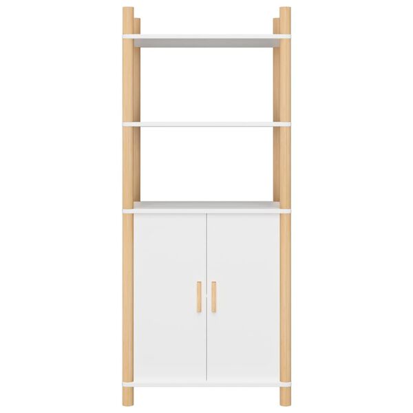 vidaXL Highboard White 23.6"x15.7"x55.5" Engineered Wood