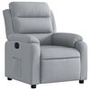 vidaXL Recliner Chair Light grey Polyester (fabric), metal, plywood Single