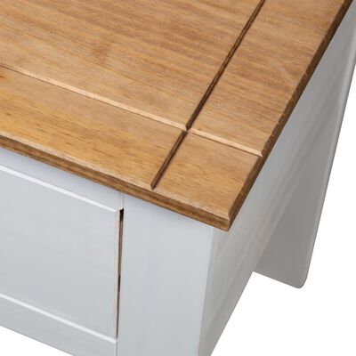 vidaXL Bedside Cabinet White 18.1"x15.7"x22.4" Pine Panama Range