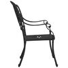 vidaXL Bistro Set Black Cast aluminum Medium Industrial Bistro Set