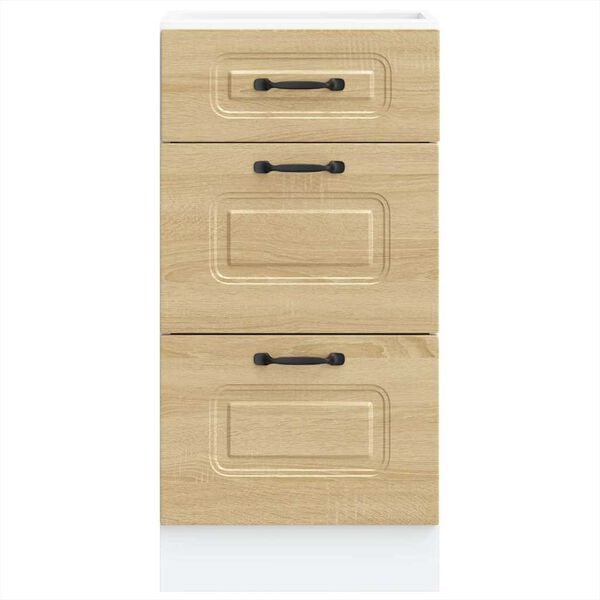 vidaXL Kitchen Base Cabinet High gloss white Engineered wood Medium