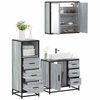 vidaXL Bathroom Furniture Set Gray Sonoma Engineered wood, metal, glass