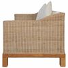 vidaXL Sofa Set Natural Natural Rattan Medium Removable Covers