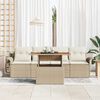 vidaXL Garden Sofa Set with Cushion 5 pcs beige and cream