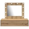 vidaXL Dressing Table Brown 32.68 x 15.75 x 27.56 in Engineered Wood