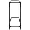 vidaXL Console Table Clear, Silver Stainless Steel, Glass Medium Simple