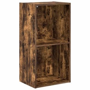vidaXL Bookcase Smoked Oak Engineered Wood Compact Bookcase