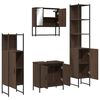 vidaXL Bathroom Furniture Set Brown Oak Engineered Wood Standard