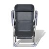 vidaXL Camping Chair Set of 2 Grey Aluminum frame Medium