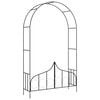 vidaXL Garden Arch Black Powder-coated iron Large Sturdy Garden Arch