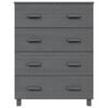 vidaXL Sideboard Dark Grey Solid Pine Wood, MDF Large