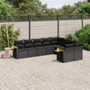 vidaXL Garden Sofa Set Black