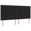 vidaXL Box Spring Bed with Headboard Black 78.74 x 78.74 in Velvet