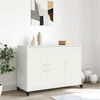 vidaXL Sideboard White Cold-rolled steel 39.6 x 15.4 x 28.3 in Sideboard