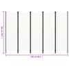 vidaXL 5-Panel Room Divider White 98.4"x70.9"