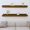 vidaXL Wall Shelf Honey brown Solid pine wood Standard Wall mounting
