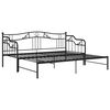 vidaXL Pull-out Sofa Bed Frame without Mattress Black Metal 90 x 78.7 "