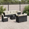 vidaXL Garden Sofa Set Black